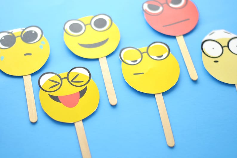 popsicle emotion puppets