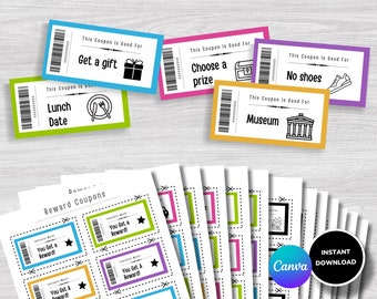 Printable Reward Coupon Book: Editable Classroom & Homeschool (PDF)