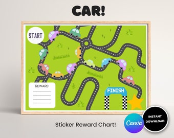 Cars Reward Sticker Chart | Editable Chore Chart (Digital Download)