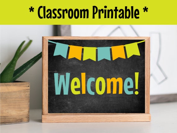 Teacher welcome, Vipkid Background, Gogokid backdrop, Classroom Decor, Qkids props, Magic Ears Printable, classroom welcome sign