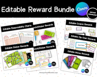 Editable Reward System Bundle: Homeschool & Classroom (Printable)