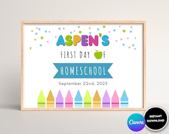 Editable First Day of School Sign | Photo Prop (Digital Download)