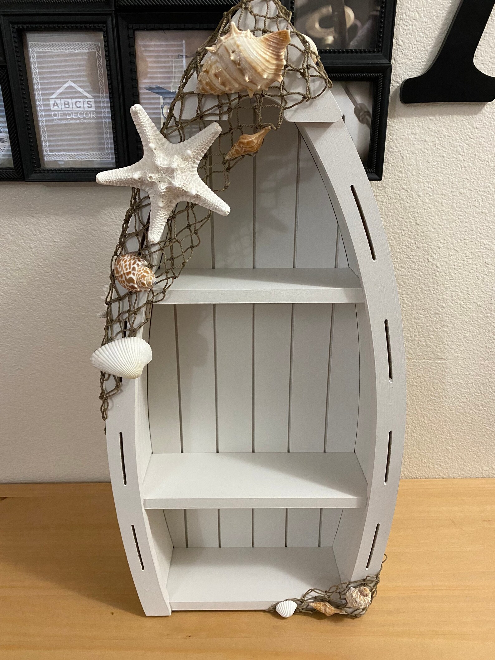 Nautical Wooden Boat Shelf Nautical Home Decor Room Decor Etsy