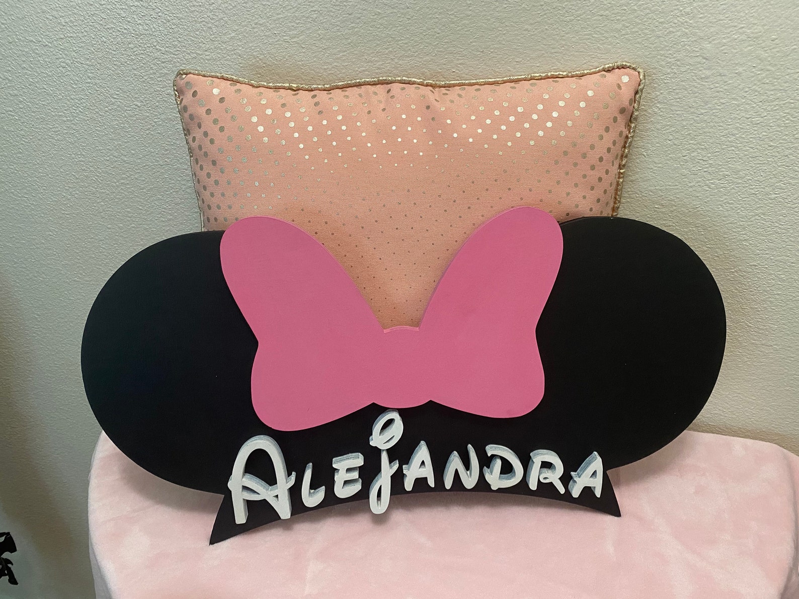 Minnie Mouse Name Sign Minnie Mouse Nursery Decor Name Wall | Etsy