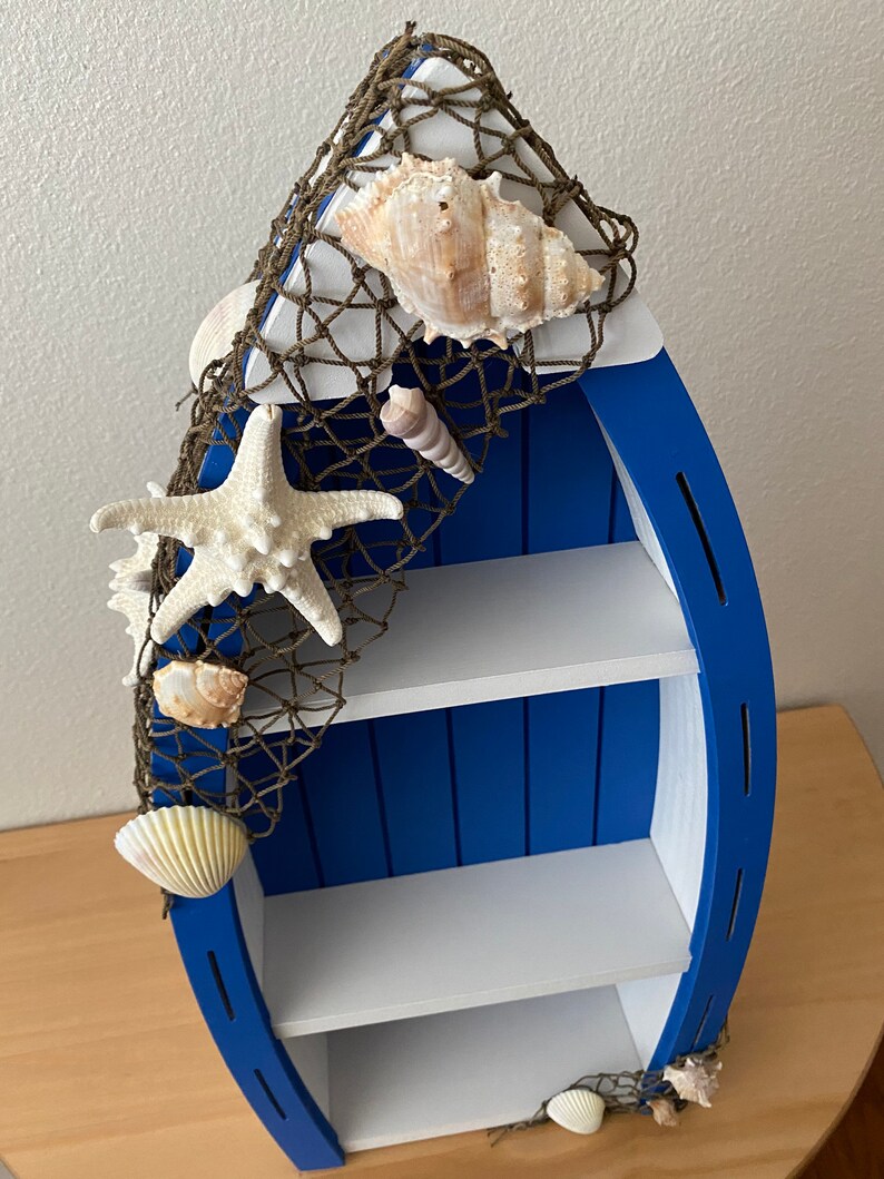 Nautical Wooden Boat Shelf Nautical Home Decor Room Decor Etsy