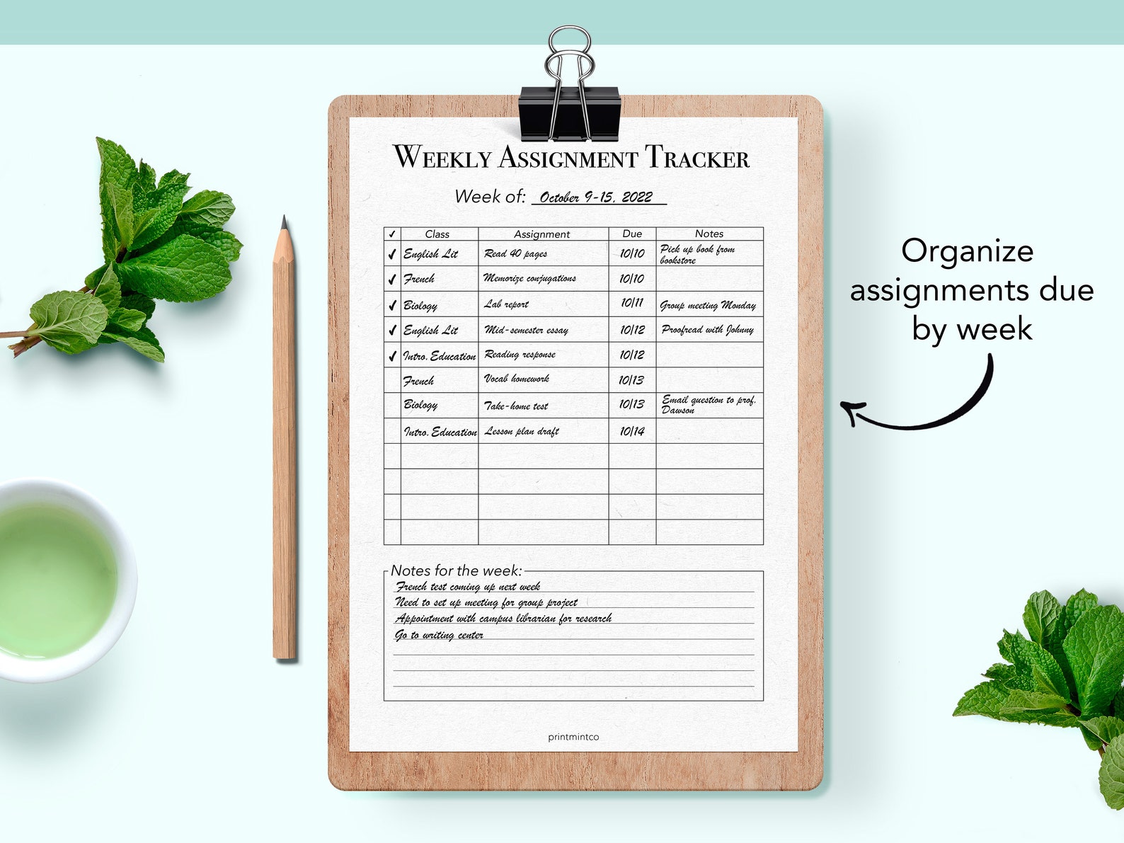 Student Organizer Bundle Perfect Student Planner Printable - Etsy