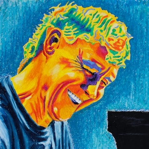 AWESOME! BRUCE HORNSBY art print /poster from original artwork by Alisa Meier, The Way it is, Mandolin Rain, Every Little Kiss