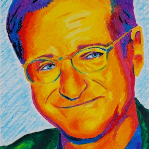 ROBIN WILLIAMS POSTER! What Dreams May Come; Dead Poets Society, Good Will Hunting, Mork,  from original artwork by Alisa Meier