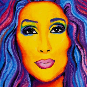 ¡HERMOSO! ¡CARTEL DE CHER! de la obra de arte original de Alisa Meier; Believe; Gypsies, Tramps and Thieves