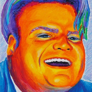 CHRIS FARLEY poster from original artwork by Alisa Meier; Tommy Boy, Saturday Night Live, Motivational Speaker