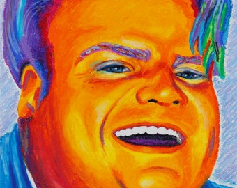 CHRIS FARLEY poster from original artwork by Alisa Meier; Tommy Boy, Saturday Night Live, Motivational Speaker