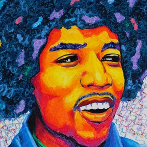 JIMI HENDRIX art print / poster,  from original artwork by Alisa Meier
