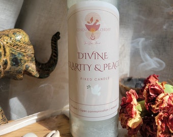 Peace & Healing Candle – White Ritual Candle for Meditation | Aura Cleansing | Spellwork | Handmade