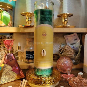Prosperity Candle | Abundance & Wealth Manifestation | spell Candle | Money Spell Meditation Candle | Success Candle| Money Drawing