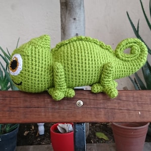 Amigurumi pattern, Pascal Chameleon crocheted, 16 sheets in PDF for immediate download, Spanish language; Amigurumi Pattern