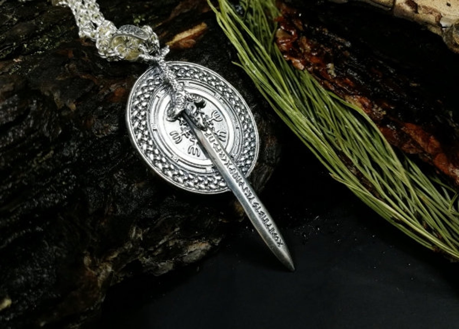 Ciondolo Vikings Con Punta Di Freccia E Runa Vegvisir - Talismano Protettivo In Argento - Foto 5