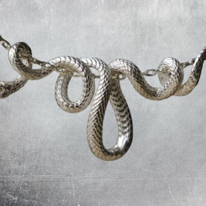 Snake Pendant Necklace – Handmade Serpent Charm Jewelry for Women – Gothic, Boho Style(26)