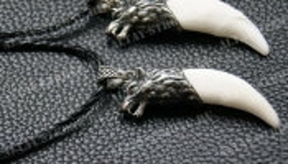 Wolf Tooth Necklace, Sterling Silver Wolf Necklace, Wolf Pendant