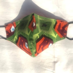 African fabric facemask.   ATL fabric , made in Ghana