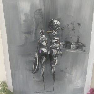 African Art - original Acrylic painting. L70cm x W50cm