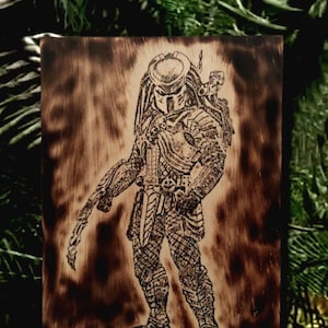 Predator - Art on Wood / Pyrography / Wood Burning
