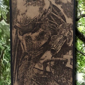 Predator - Art on Wood / Pyrography / Wood Burning