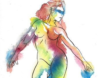 Figure 1 -  Original Watercolor Illustration Art Print