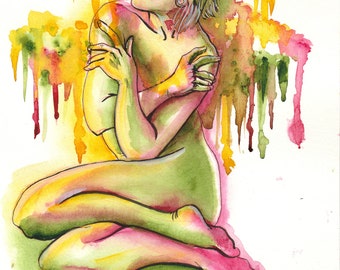 Figure 2 -  Original Watercolor Illustration Art Print