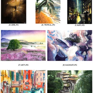 Ambiente Série 4 - Impressões originais em aquarela