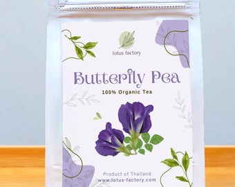 Organic Butterfly Pea Flowers, Clitoria Ternatea, Blue Botanical Ingredient