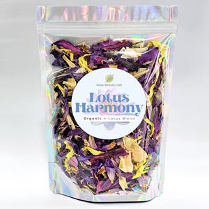 LOTUS HARMONY Mix with Blue Lotus, Red Lotus, White Lotus, and Yellow Lotus Flowers