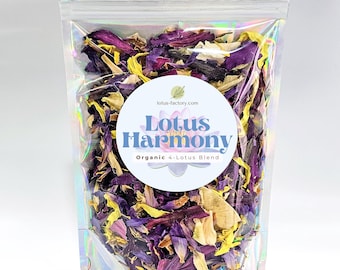 Organic Lotus Flower Blend: Blue, Red, White, Yellow