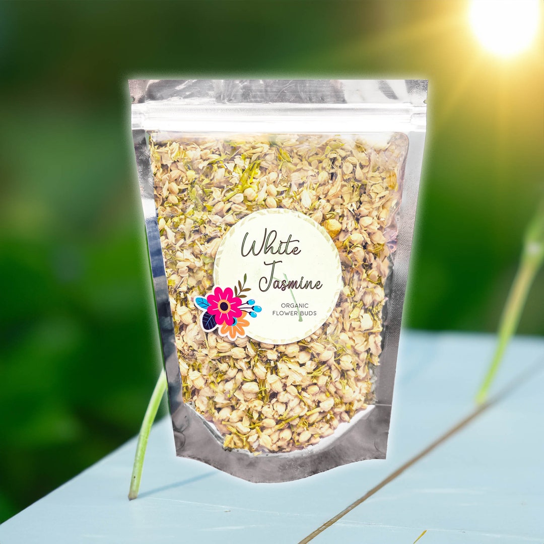 White Jasmine Tea Organic, Allnatural Pure Jasminum Officinale Flower