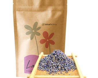 Super Blue Organic Lavender Buds: Edible Dried Flowers for Tea, Baking and Soap Making