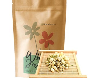 Organic White Jasmine Buds, Dried Jasmine Flower, Botanical Ingredient