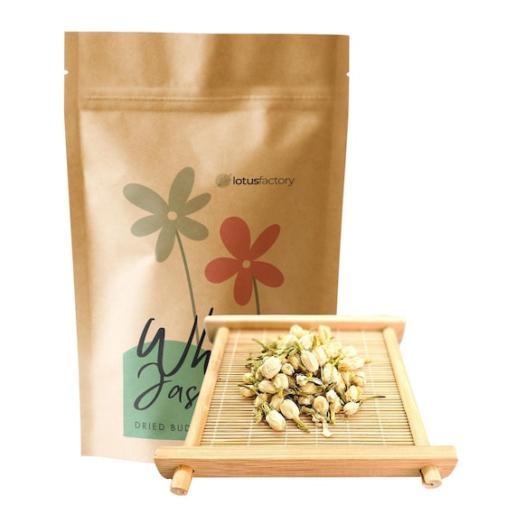 Organic White Jasmine Buds, Dried Jasmine Flower, Botanical Ingredient