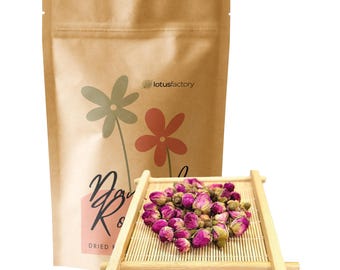 Rose Buds, Damask, Organic Dried, for Tea, Rose Water and Skincare