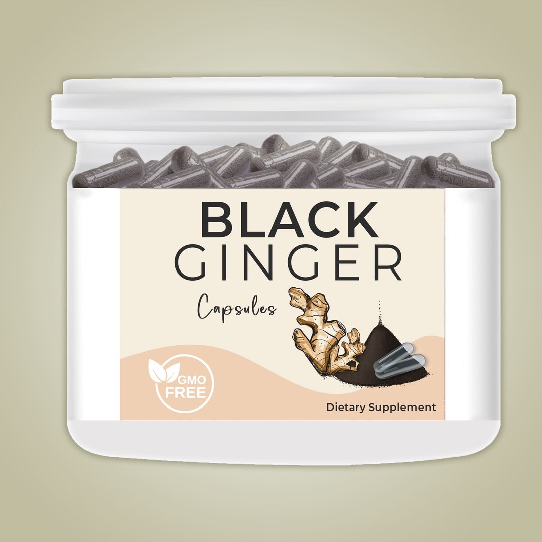 Black Ginger Capsules Organic Black Ginger Powder, Black Galangal, Kra