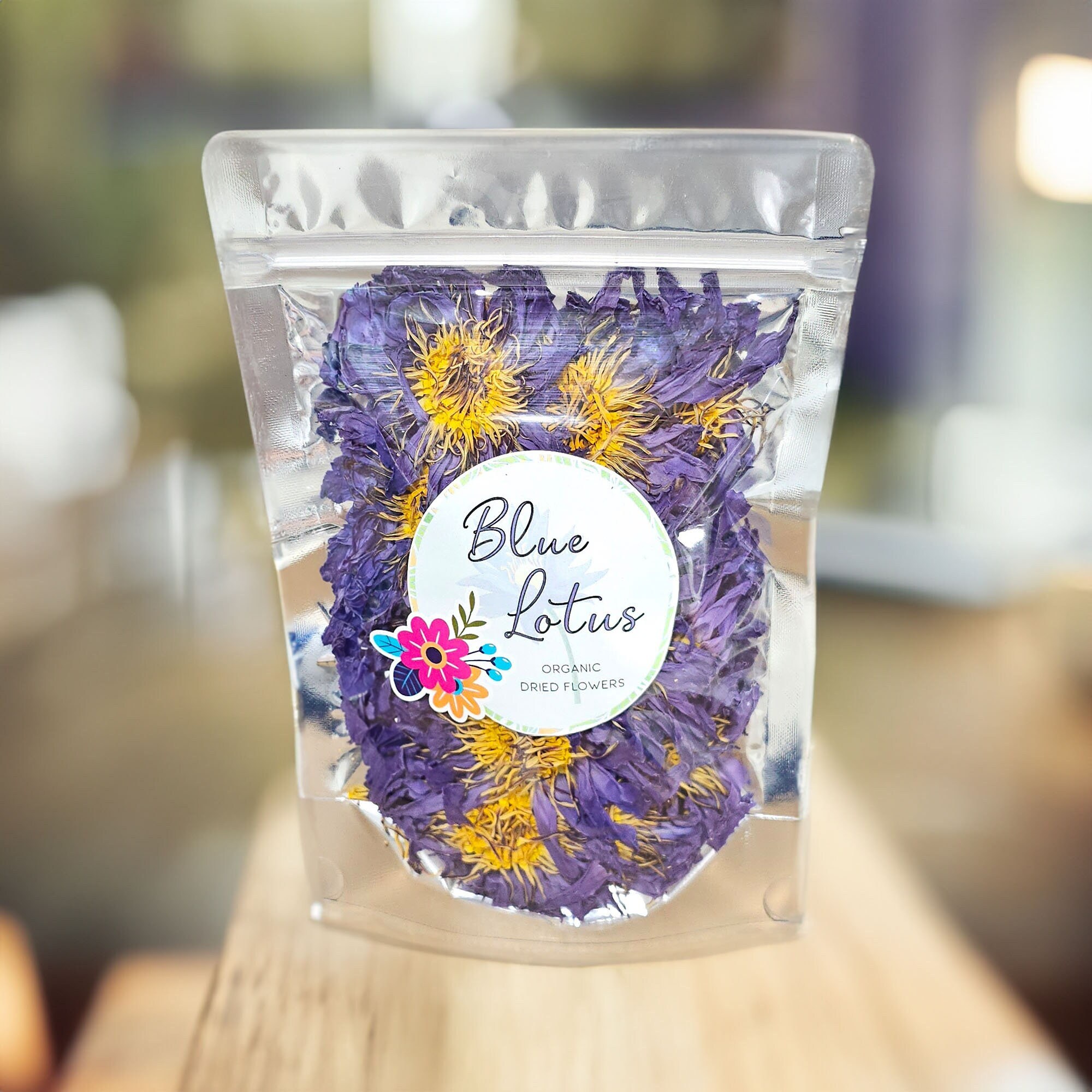 100% Organic Blue Lotus Flowers Premium Nymphaea Caerulea
