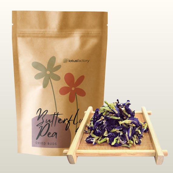 Organic Butterfly Pea Flowers, Clitoria Ternatea, Blue Botanical Ingredient