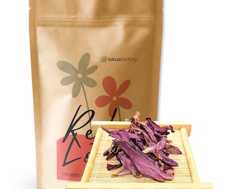 Dried Red Lotus Petals, Nymphaea Rubra, Organic, Ships from USA