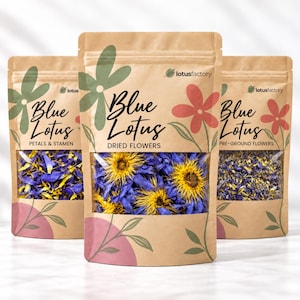 Organic Blue Lotus Dried Flowers, All-Natural Botanical