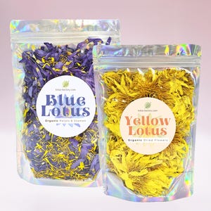Blue Lotus Crushed Flowers and Yellow Lotus, 100% Organic - Saver Set