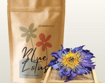 Organic Blue Lotus Dried Flowers, Natural Nymphaea Caerulea, Botanical Ingredient