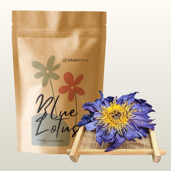 Organic Blue Lotus Dried Flowers, Natural Nymphaea Caerulea, Botanical Ingredient