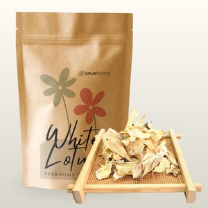 Dried White Lotus: Organic Nelumbo Nucifera Flower Petals