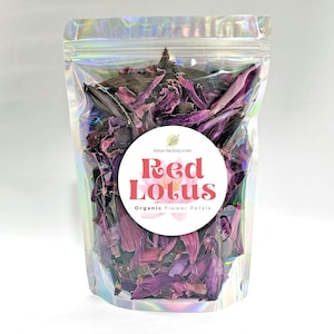 Red Lotus Flower, Organic 100% Natural Nymphaea rubra Blue Lotus Alternative