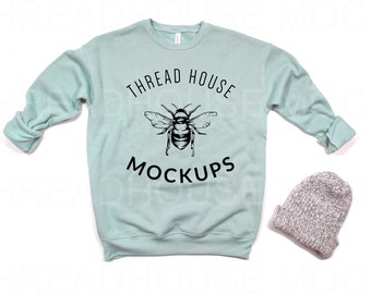 Bella Canvas 3945 Dusty Blue Jade Green Sponge Fleece Unisex Etsy