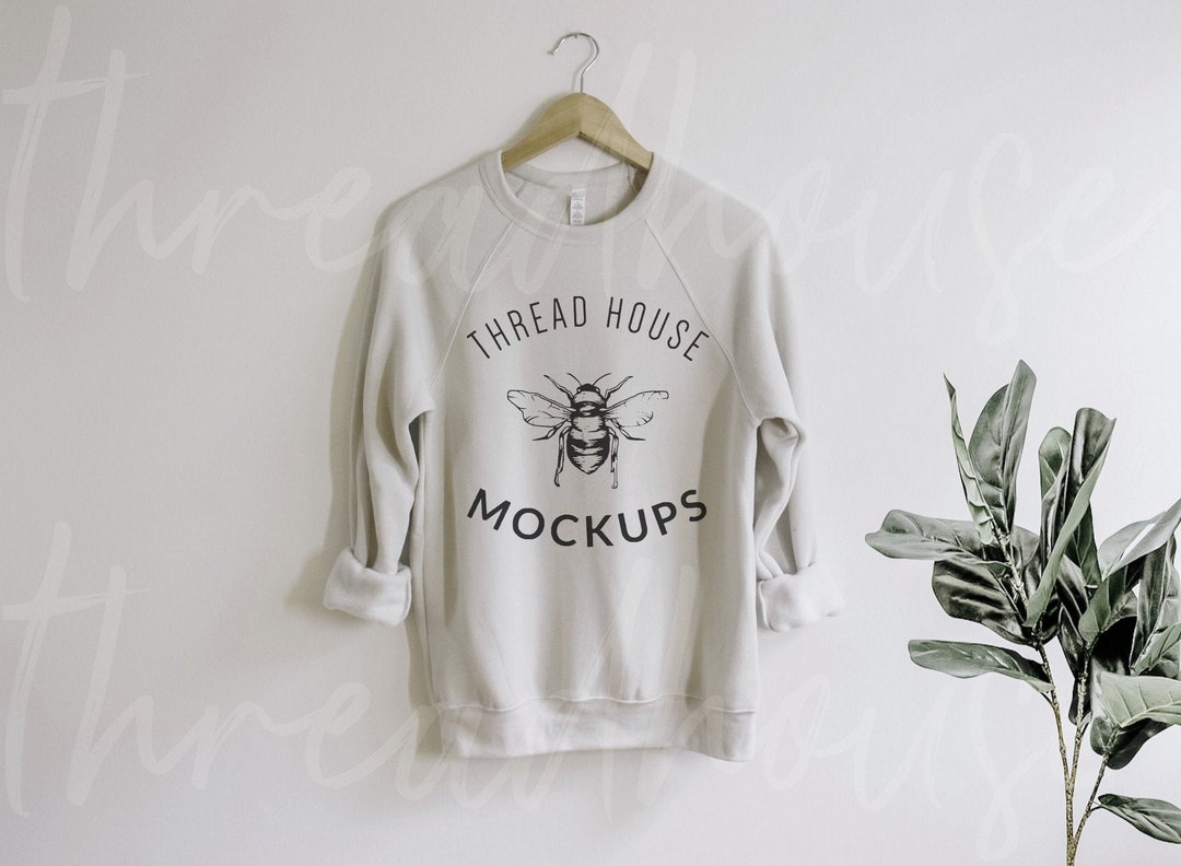 Mockup 3901 Heather Dust Sweatshirt Bella and Canvas Sponge Fleece ...