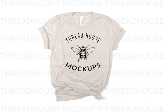 Mockup Bella And Canvas 3001 Heather Dust Stone Crew Triblend Etsy